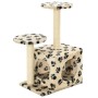 Rascador para gatos con poste de sisal 60 cm huellas beige de vidaXL, Mobiliario para gatos - Ref: Foro24-170520, Precio: 34,...
