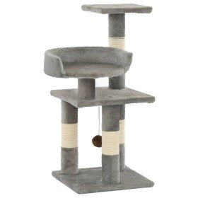Rascador para gatos con postes de sisal 65 cm gris en Mobiliario para gatos | Comprar online en Foru.es