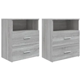 Mesitas de noche 2 unidades gris sonoma 50x32x60 cm de vidaXL, Mesitas de noche - Ref: Foro24-815861, Precio: 106,30 €, Descu...