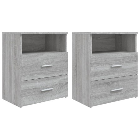 Mesitas de noche 2 unidades gris sonoma 50x32x60 cm de vidaXL, Mesitas de noche - Ref: Foro24-815861, Precio: 108,09 €, Descu...