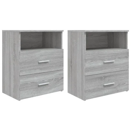 Mesitas de noche 2 unidades gris sonoma 50x32x60 cm de vidaXL, Mesitas de noche - Ref: Foro24-815861, Precio: 106,30 €, Descu...