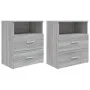 Mesitas de noche 2 unidades gris sonoma 50x32x60 cm de vidaXL, Mesitas de noche - Ref: Foro24-815861, Precio: 106,30 €, Descu...