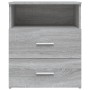 Mesitas de noche 2 unidades gris sonoma 50x32x60 cm de vidaXL, Mesitas de noche - Ref: Foro24-815861, Precio: 108,09 €, Descu...