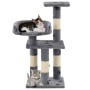 Rascador para gatos poste de sisal 65 cm huellas gris en Mobiliario para gatos | Comprar online en Foru.es