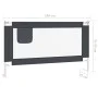 Child bed safety rail dark gray fabric 140x25 cm by vidaXL, Safety railings - Ref: Foro24-10228, Price: 43,32 €, Discount: %