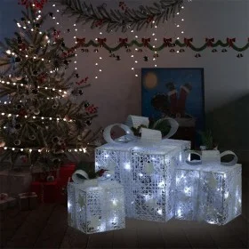 Caja regalo decorativa Navidad 3 pzas blanca exterior/interior de vidaXL, Luces de Navidad - Ref: Foro24-329766, Precio: 46,0...