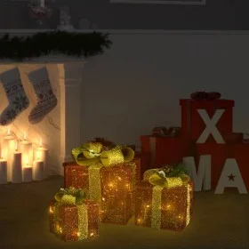 Caja regalo decorativa Navidad 3 pzas rojo exterior/interior de vidaXL, Luces de Navidad - Ref: Foro24-329767, Precio: 29,94 ...