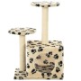Rascador para gatos con poste de sisal 60 cm huellas beige de vidaXL, Mobiliario para gatos - Ref: Foro24-170520, Precio: 34,...