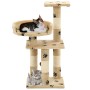 Rascador para gatos poste de sisal 65 cm huellas beige en Mobiliario para gatos | Comprar online en Foru.es