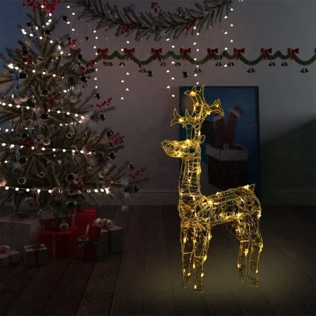 Reno de Navidad 90 LEDs acrílico 60x16x100 cm de vidaXL, Luces de Navidad - Ref: Foro24-329777, Precio: 73,82 €, Descuento: %