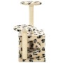 Rascador para gatos con poste de sisal 60 cm huellas beige de vidaXL, Mobiliario para gatos - Ref: Foro24-170520, Precio: 34,...
