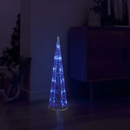 Pirámide decorativa cono acrílico luces LED azules 60 cm de vidaXL, Luces de Navidad - Ref: Foro24-329799, Precio: 28,64 €, D...