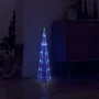 Pirámide decorativa cono acrílico luces LED azules 60 cm de vidaXL, Luces de Navidad - Ref: Foro24-329799, Precio: 28,64 €, D...