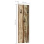 Percheros de pared 2 uds madera maciza reciclada 36x3x110 cm de vidaXL, Percheros para sombreros y abrigos - Ref: Foro24-3370...