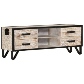Mueble de TV de madera maciza de acacia 110x30x41 cm de vidaXL, Muebles TV - Ref: Foro24-330081, Precio: 123,29 €, Descuento: %