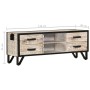 Mueble de TV de madera maciza de acacia 110x30x41 cm de vidaXL, Muebles TV - Ref: Foro24-330081, Precio: 123,29 €, Descuento: %