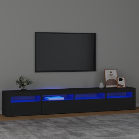 Mueble de TV con luces LED Negro 240x35x40 cm de vidaXL, Muebles TV - Ref: Foro24-3152723, Precio: 181,10 €, Descuento: %