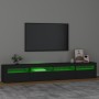 Mueble de TV con luces LED Negro 240x35x40 cm de vidaXL, Muebles TV - Ref: Foro24-3152723, Precio: 181,10 €, Descuento: %