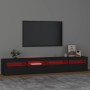 Mueble de TV con luces LED Negro 240x35x40 cm de vidaXL, Muebles TV - Ref: Foro24-3152723, Precio: 181,10 €, Descuento: %