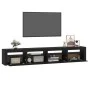 Mueble de TV con luces LED Negro 240x35x40 cm de vidaXL, Muebles TV - Ref: Foro24-3152723, Precio: 190,22 €, Descuento: %