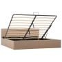 Cama canapé hidráulica cuero sintético capuchino 180x200 cm de vidaXL, Camas y somieres - Ref: Foro24-285533, Precio: 347,33 ...
