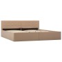 Cama canapé hidráulica cuero sintético capuchino 180x200 cm de vidaXL, Camas y somieres - Ref: Foro24-285533, Precio: 347,33 ...