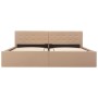 Cama canapé hidráulica cuero sintético capuchino 180x200 cm de vidaXL, Camas y somieres - Ref: Foro24-285533, Precio: 347,33 ...