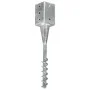 Ground spikes 6 units galvanized steel silver 9x9x56 cm by vidaXL, Spikes for anchoring in the ground - Ref: Foro24-145440, P...