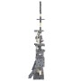 Rascador para gatos con poste de sisal 230-250 cm huellas gris en Mobiliario para gatos | Comprar online en Foru.es