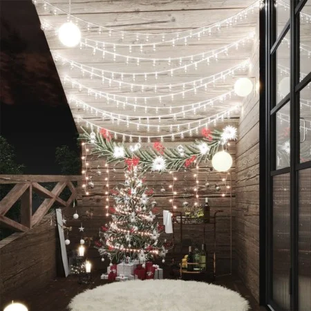 Guirnalda de luces globos 8 funciones 40 m 400 LEDs blanco frío de vidaXL, Luces de Navidad - Ref: Foro24-328815, Precio: 39,...