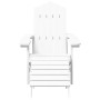 Silla de jardín Adirondack con reposapiés HDPE blanco en Sillas de jardín | Comprar online en Foru.es