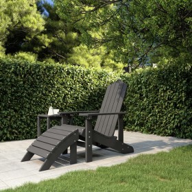 Silla de jardín Adirondack con reposapiés HDPE antracita en Sillas de jardín | Comprar online en Foru.es