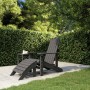 Silla de jardín Adirondack con reposapiés HDPE antracita en Sillas de jardín | Comprar online en Foru.es