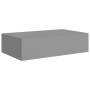 Estante con cajón de pared MDF gris 40x23,5x10 cm de vidaXL, Estantes y estanterías - Ref: Foro24-330245, Precio: 49,82 €, De...