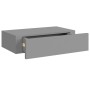 Estante con cajón de pared MDF gris 40x23,5x10 cm de vidaXL, Estantes y estanterías - Ref: Foro24-330245, Precio: 49,82 €, De...