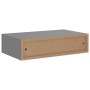 Estante con cajón de pared MDF gris 40x23,5x10 cm de vidaXL, Estantes y estanterías - Ref: Foro24-330245, Precio: 49,82 €, De...