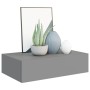 Estantes de pared con cajón 2 uds MDF gris 40x23,5x10 cm de vidaXL, Estantes y estanterías - Ref: Foro24-330246, Precio: 81,2...