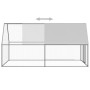 Jaula gallinero de exterior de acero galvanizado 2x4x2 m de vidaXL, Jaulas y habitáculos para animales pequeños - Ref: Foro24...