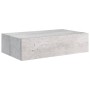 Estante de pared con cajón 2 uds MDF gris hormigón 40x23,5x10cm de vidaXL, Estantes y estanterías - Ref: Foro24-330252, Preci...