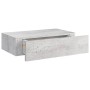 Estante de pared con cajón 2 uds MDF gris hormigón 40x23,5x10cm de vidaXL, Estantes y estanterías - Ref: Foro24-330252, Preci...
