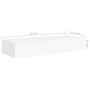 Estantes de pared con cajón 2 uds MDF blanco 60x23,5x10 cm de vidaXL, Estantes y estanterías - Ref: Foro24-330256, Precio: 80...