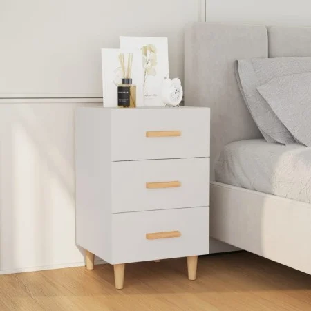 Engineered wood white bedside table 40x40x66 cm by vidaXL, Nightstands - Ref: Foro24-812078, Price: 57,39 €, Discount: %