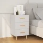Engineered wood white bedside table 40x40x66 cm by vidaXL, Nightstands - Ref: Foro24-812078, Price: 57,39 €, Discount: %