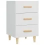 Engineered wood white bedside table 40x40x66 cm by vidaXL, Nightstands - Ref: Foro24-812078, Price: 57,39 €, Discount: %