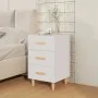 Engineered wood white bedside table 40x40x66 cm by vidaXL, Nightstands - Ref: Foro24-812078, Price: 57,39 €, Discount: %