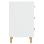 Mesita de noche madera de ingeniería blanco 40x40x66 cm de vidaXL, Mesitas de noche - Ref: Foro24-812078, Precio: 57,98 €, De...