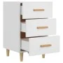 Engineered wood white bedside table 40x40x66 cm by vidaXL, Nightstands - Ref: Foro24-812078, Price: 57,39 €, Discount: %