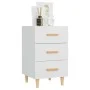 Engineered wood white bedside table 40x40x66 cm by vidaXL, Nightstands - Ref: Foro24-812078, Price: 57,39 €, Discount: %