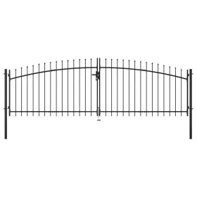 Doppeltor für Zaun mit Speerspitzen 400x200 cm von vidaXL, Gartentore - Ref: Foro24-145740, Preis: 227,37 €, Rabatt: %