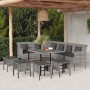 Set de comedor de jardín 6 pzas y cojines ratán sintético gris en Conjuntos de jardín | Comprar online en Foru.es